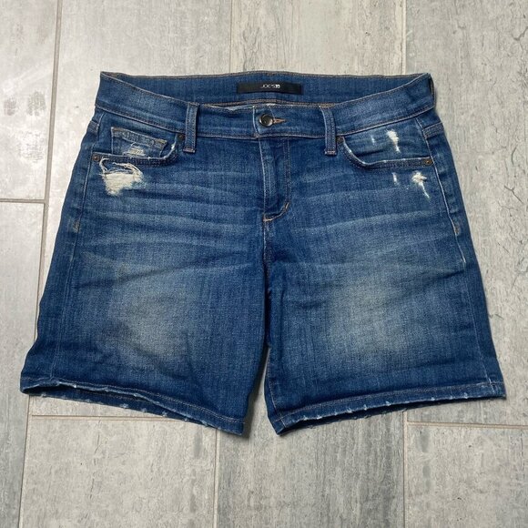 Joe's Distressed Denim Jean Shorts Mid Rise Size 25 - Picture 1 of 10